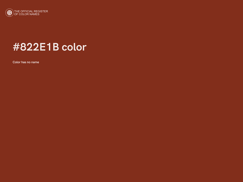 #822E1B color image