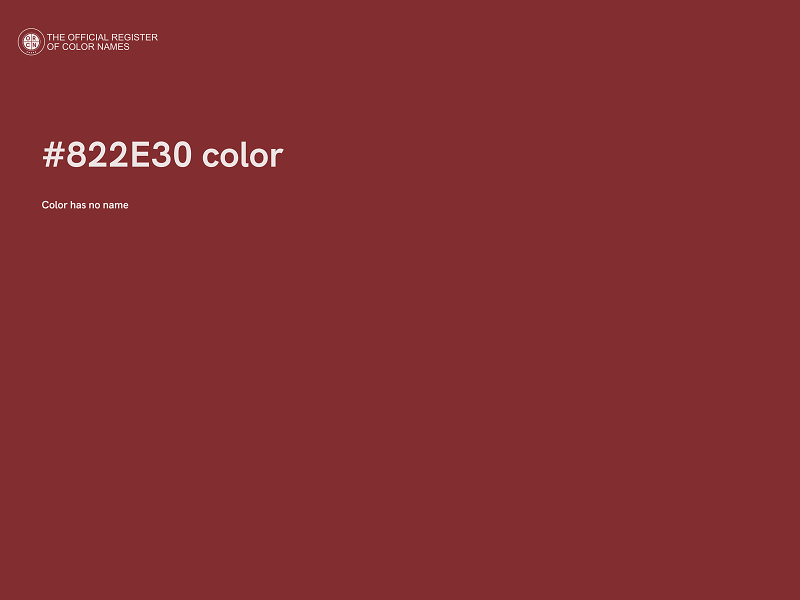 #822E30 color image