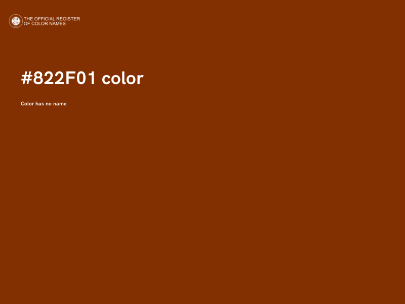 #822F01 color image