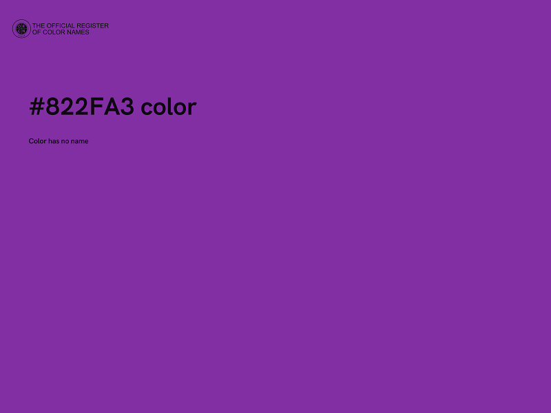 #822FA3 color image