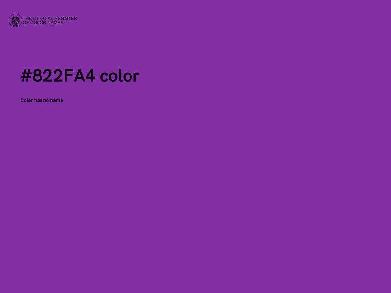 #822FA4 color image