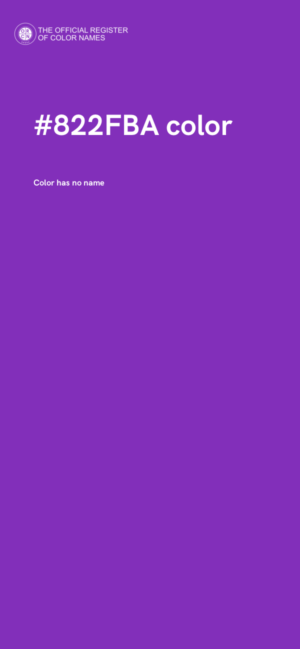 #822FBA color image