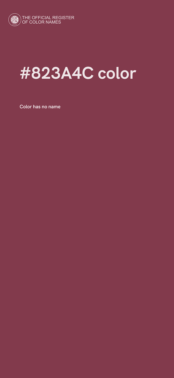 #823A4C color image