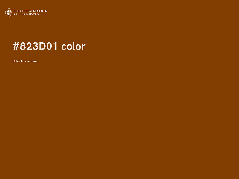 #823D01 color image