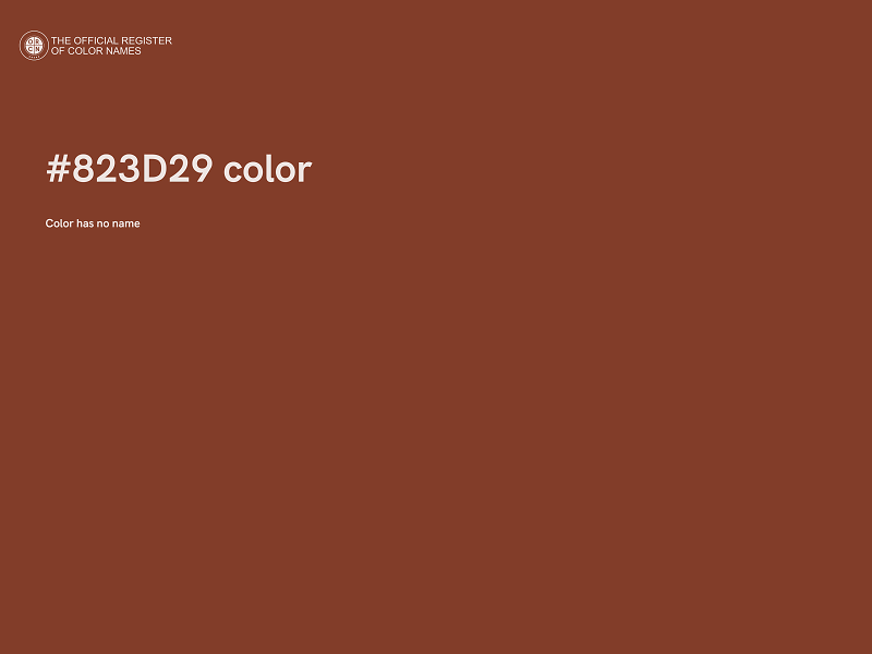 #823D29 color image