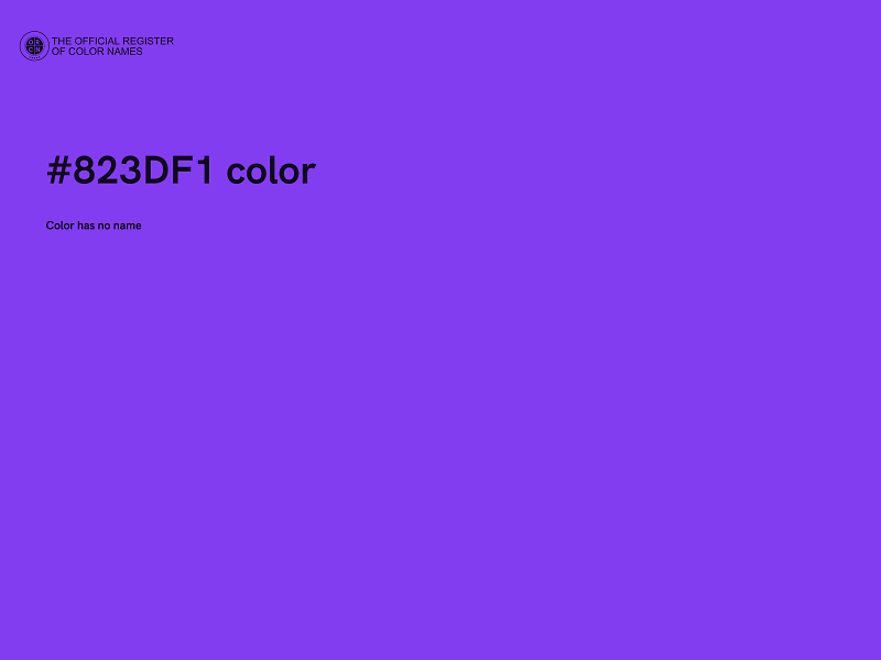 #823DF1 color image