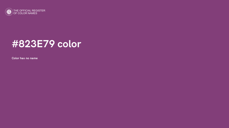 #823E79 color image