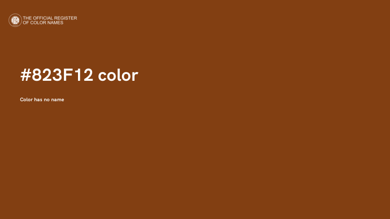 #823F12 color image