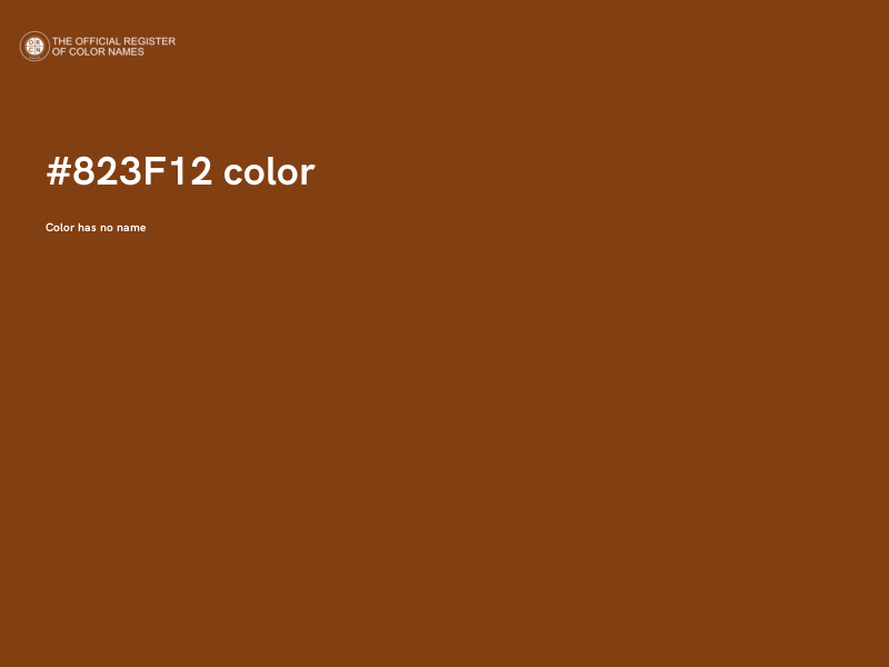 #823F12 color image