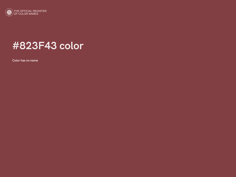 #823F43 color image