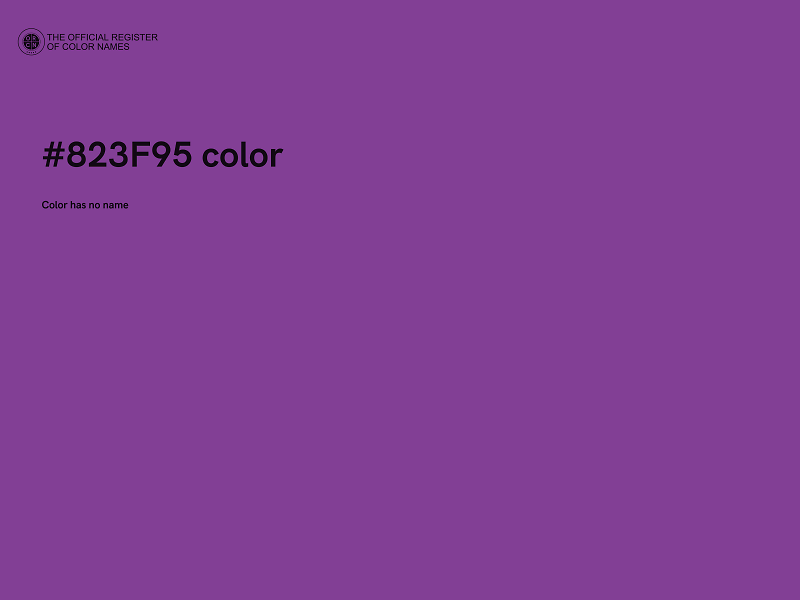 #823F95 color image