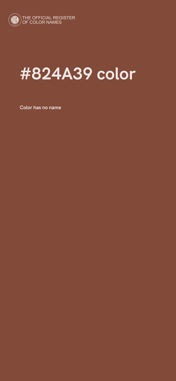 #824A39 color image