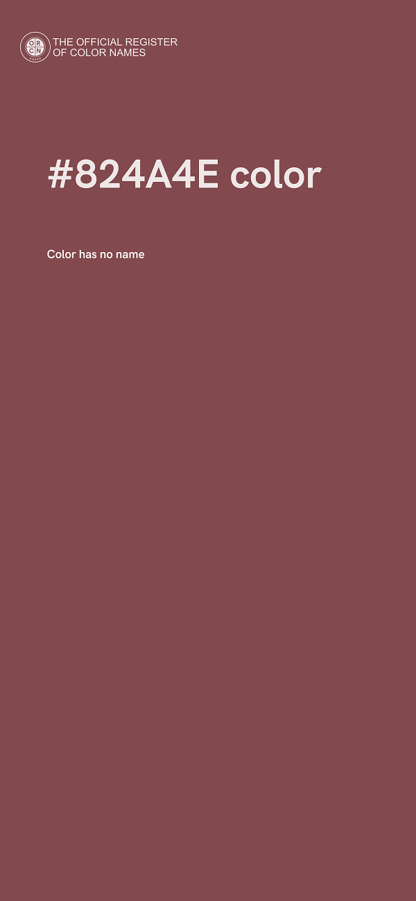 #824A4E color image