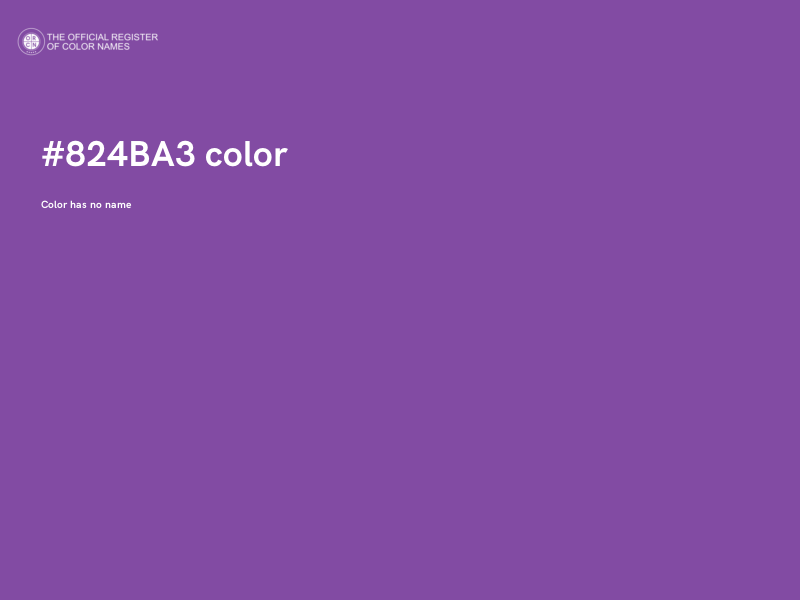 #824BA3 color image