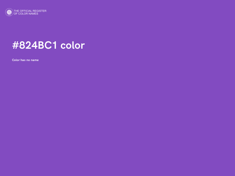 #824BC1 color image