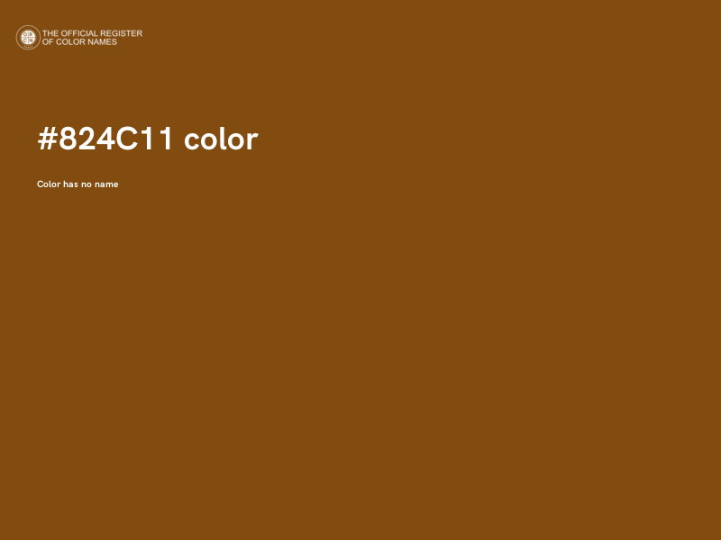 #824C11 color image