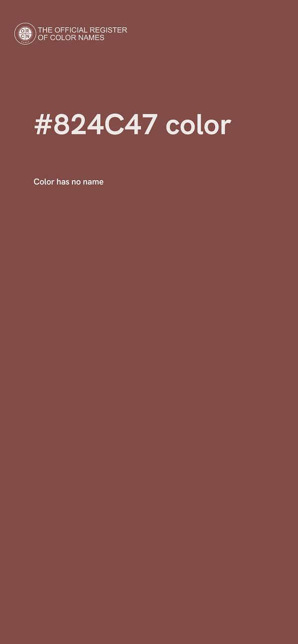 #824C47 color image