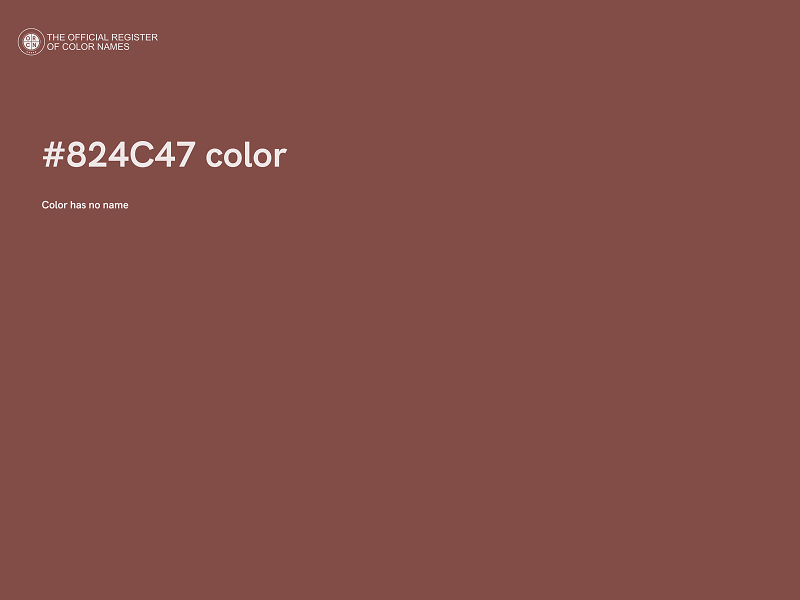 #824C47 color image