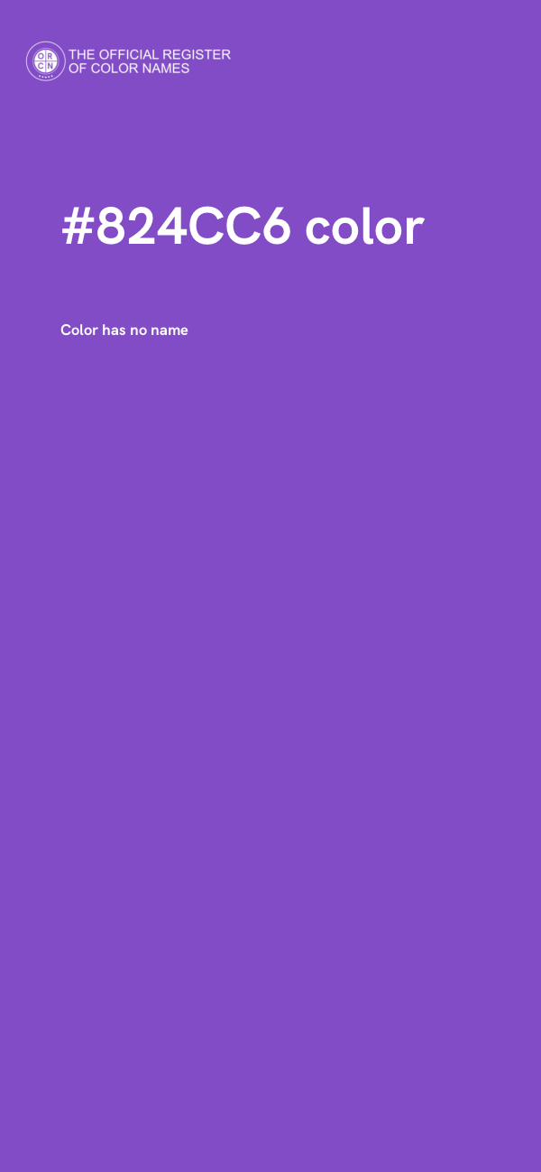 #824CC6 color image