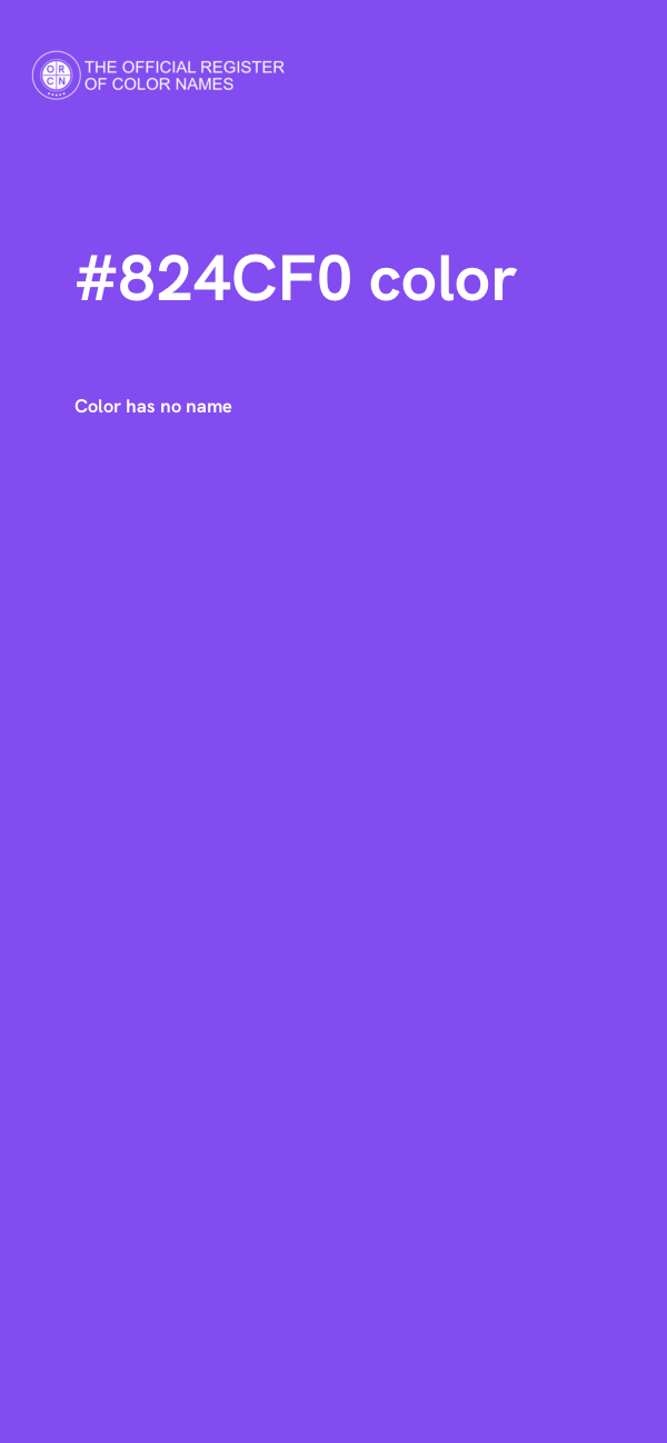 #824CF0 color image