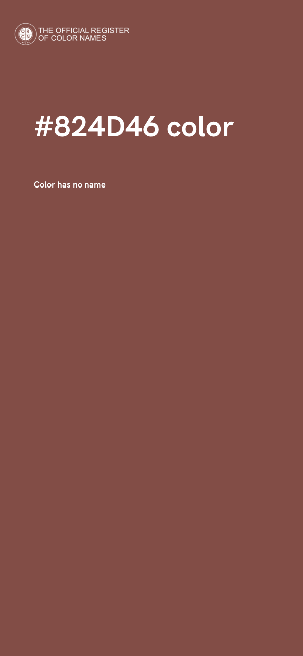 #824D46 color image