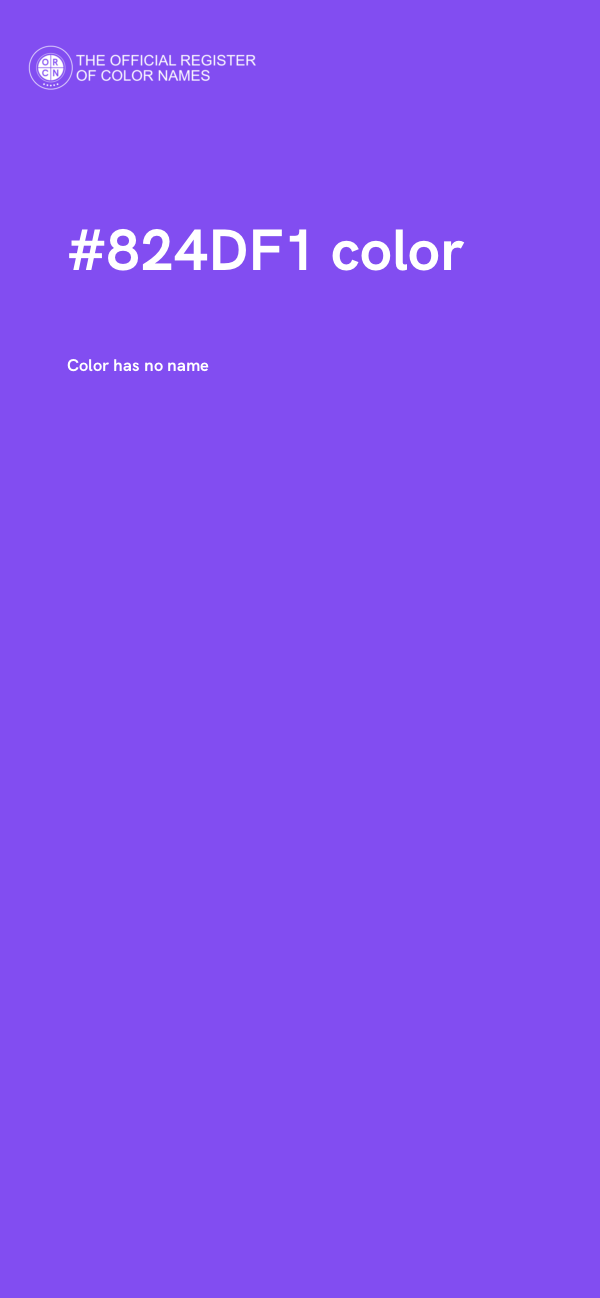 #824DF1 color image