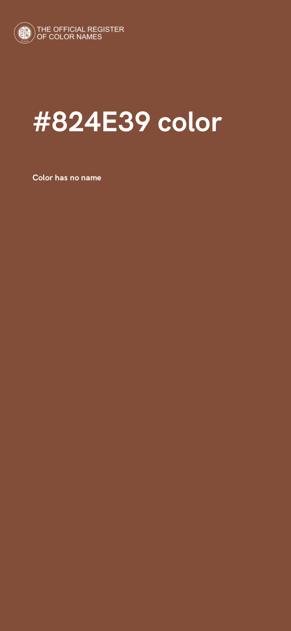 #824E39 color image