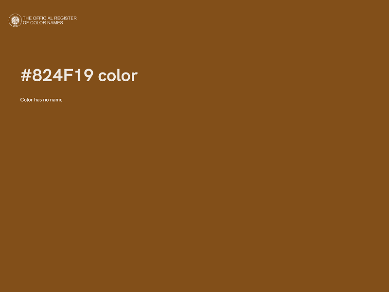 #824F19 color image