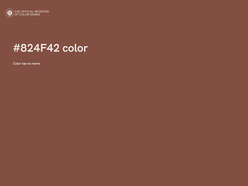 #824F42 color image