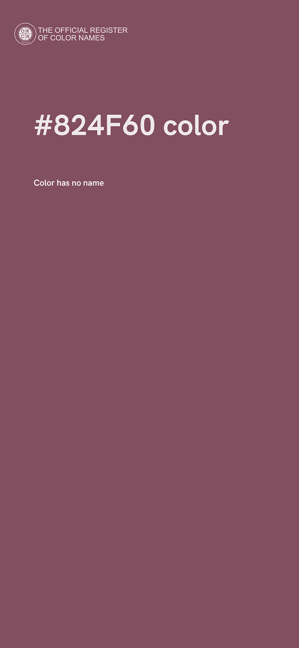 #824F60 color image