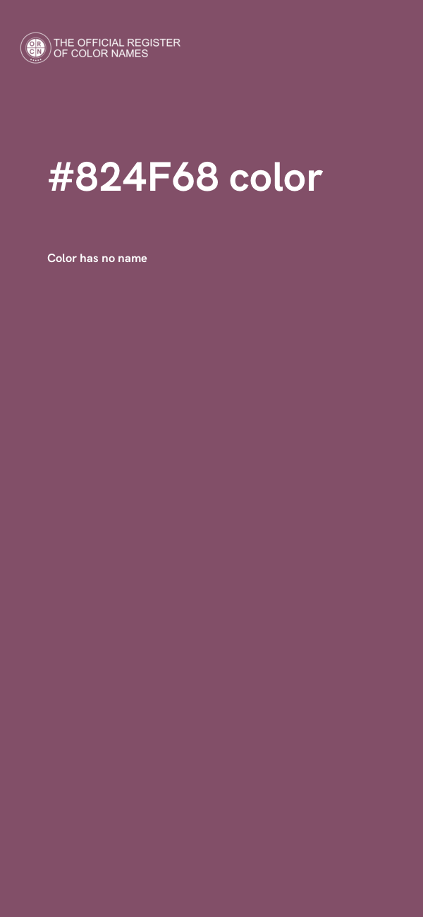 #824F68 color image