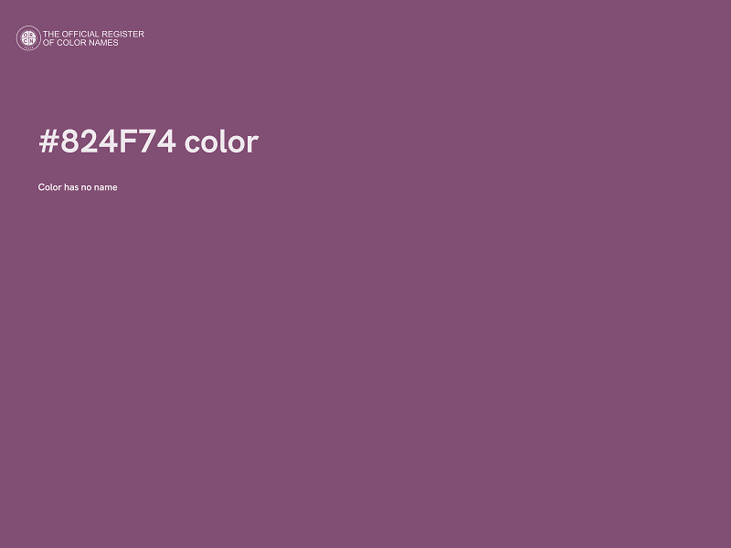 #824F74 color image