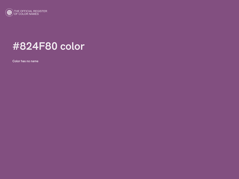 #824F80 color image