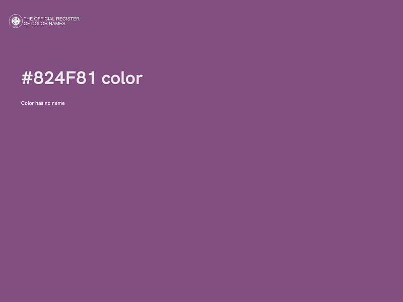 #824F81 color image