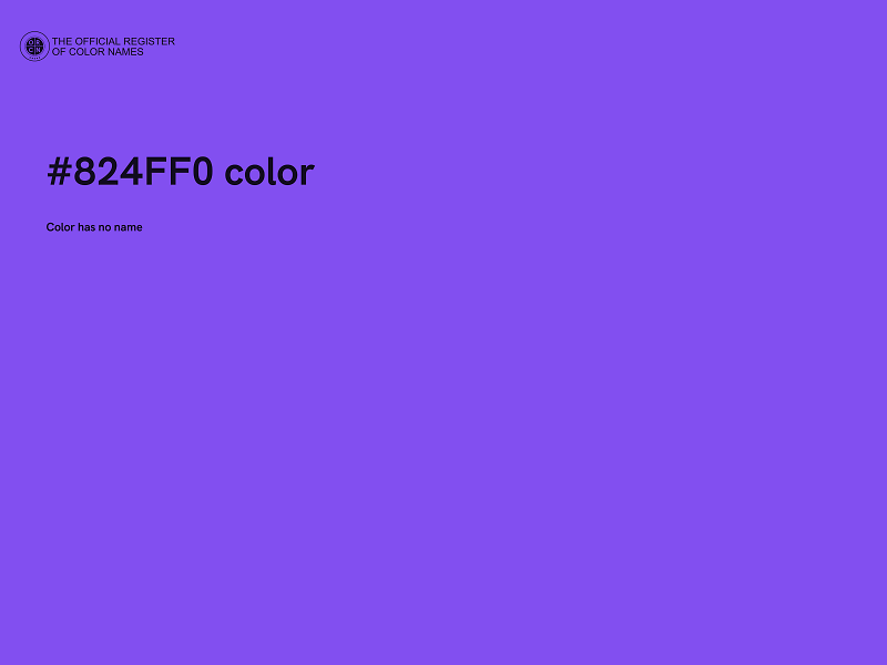 #824FF0 color image