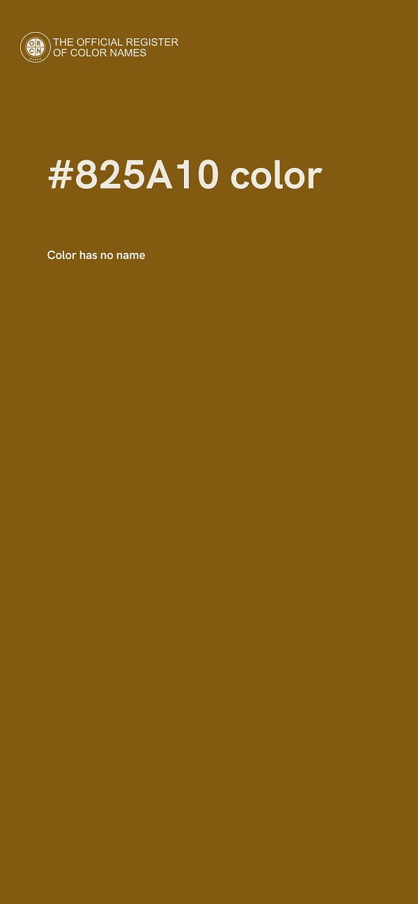 #825A10 color image