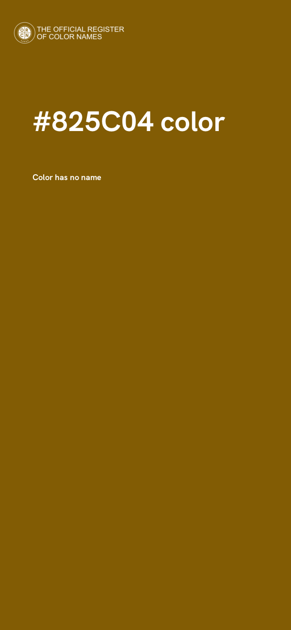 #825C04 color image