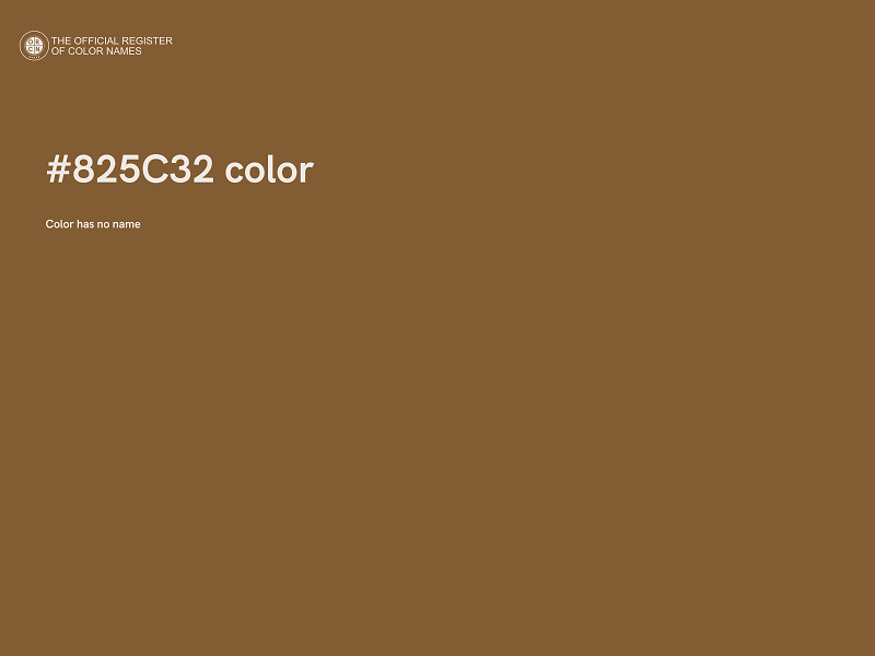#825C32 color image