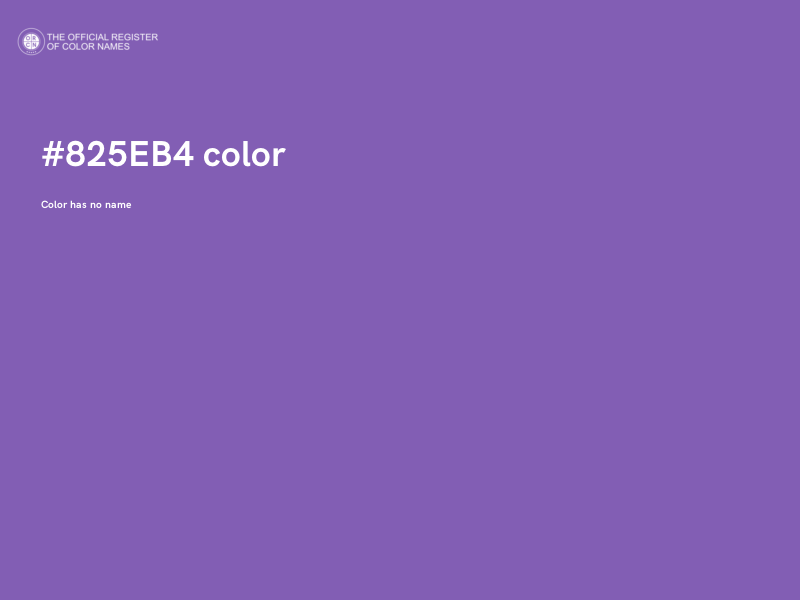 #825EB4 color image