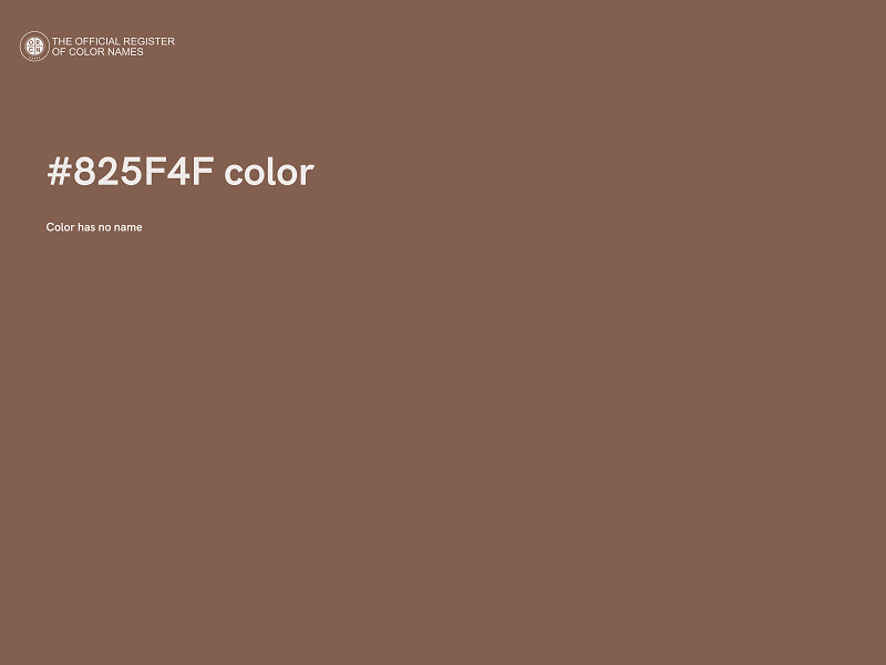 #825F4F color image