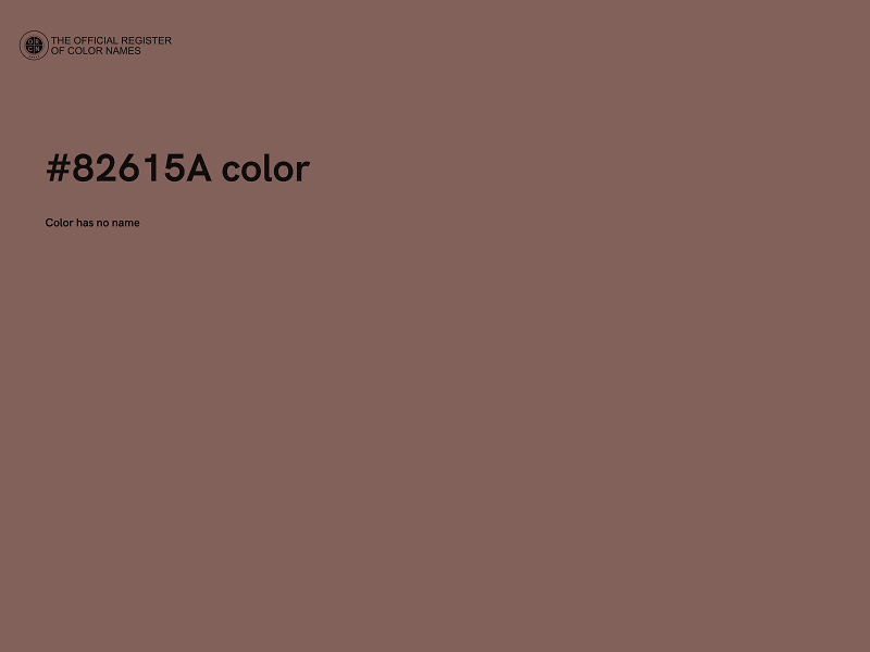 #82615A color image