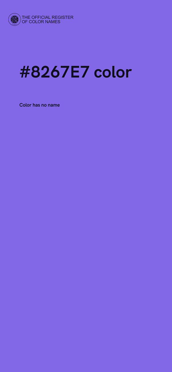#8267E7 color image