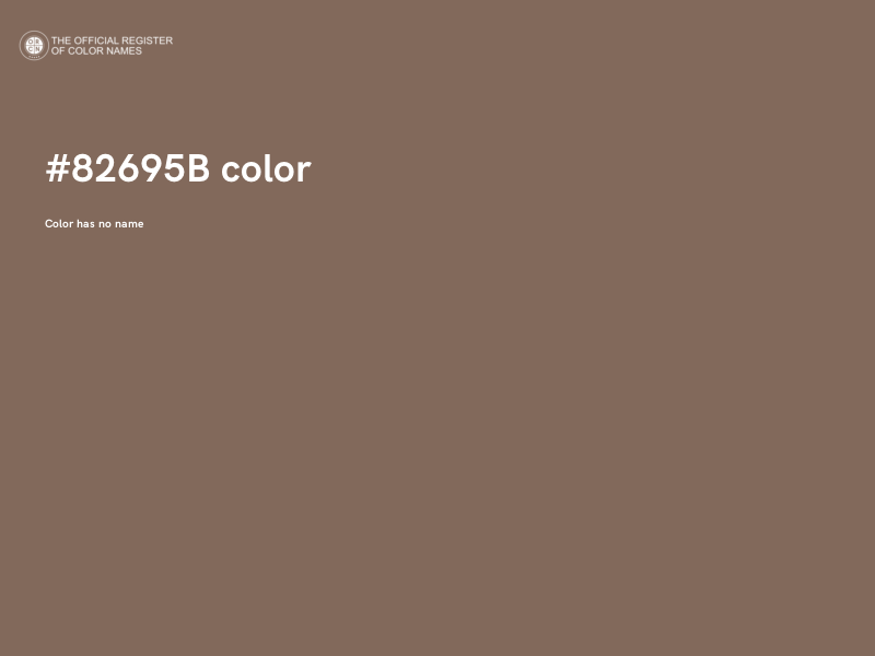 #82695B color image