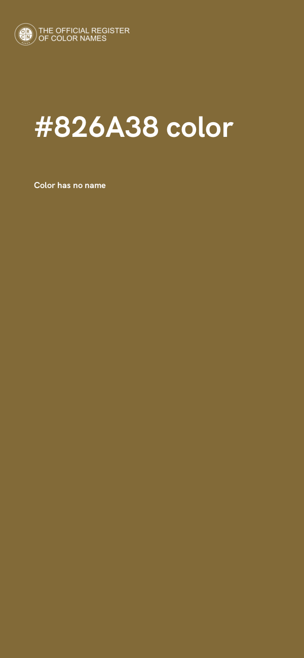#826A38 color image