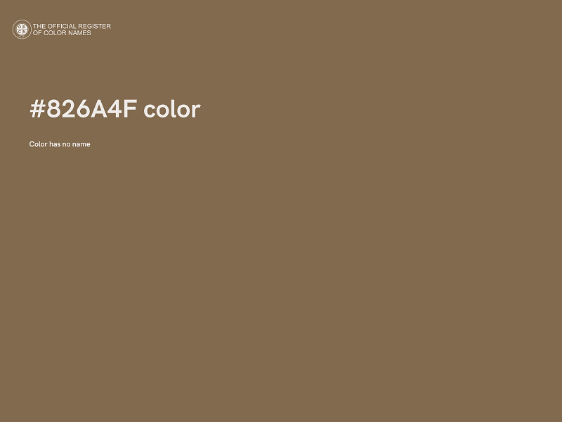 #826A4F color image