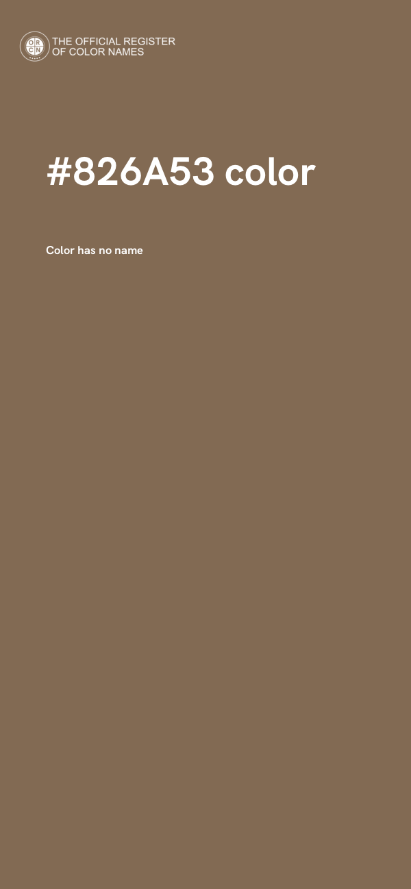 #826A53 color image