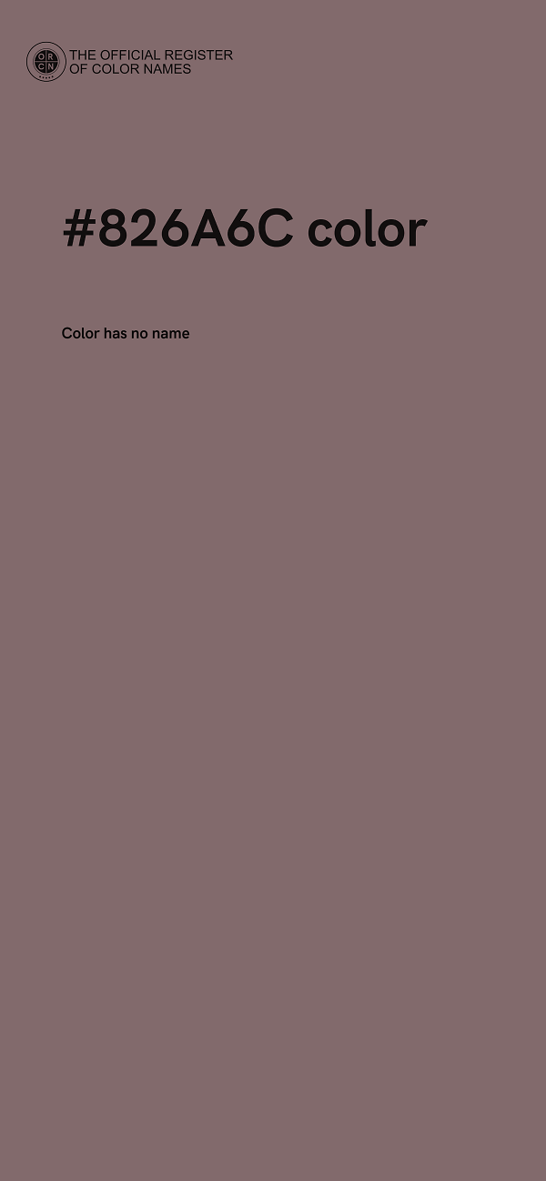 #826A6C color image