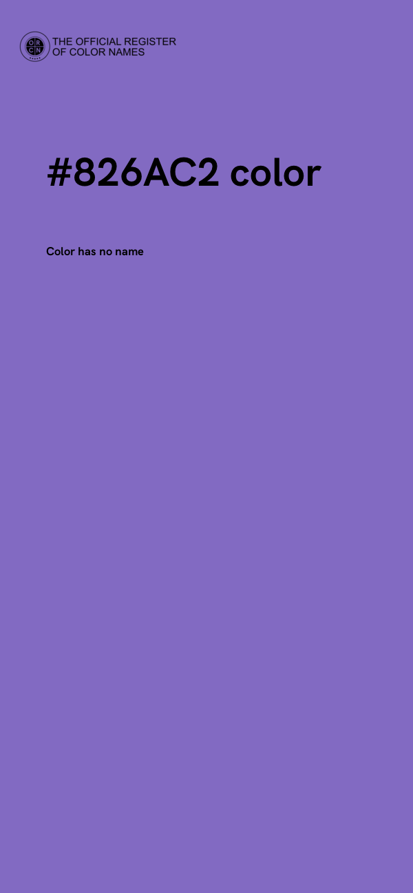 #826AC2 color image