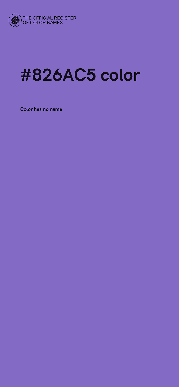 #826AC5 color image