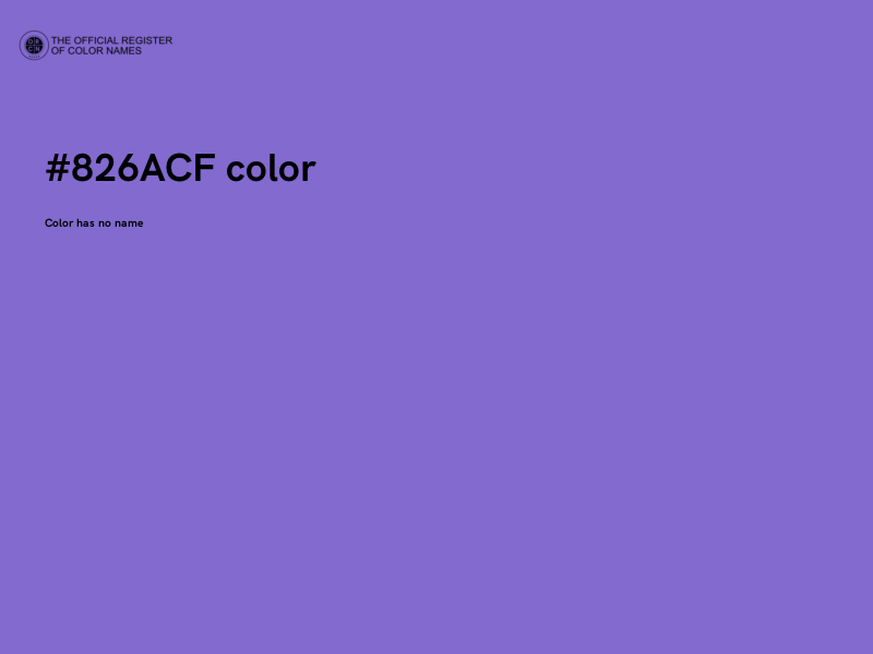 #826ACF color image
